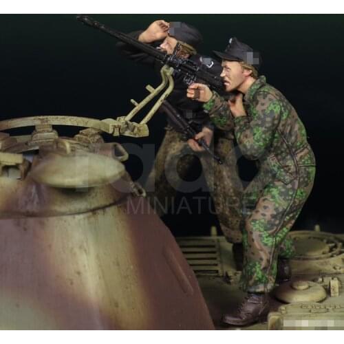 1/35 Panther crew, 1944, WW2, Resin Model Soldier GK, military themes, Unassembled and unpainted kit