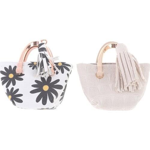 1Pc 1/6 Doll Accessories Doll Fashion Handbag Leather Bag Dollhouse Accessories