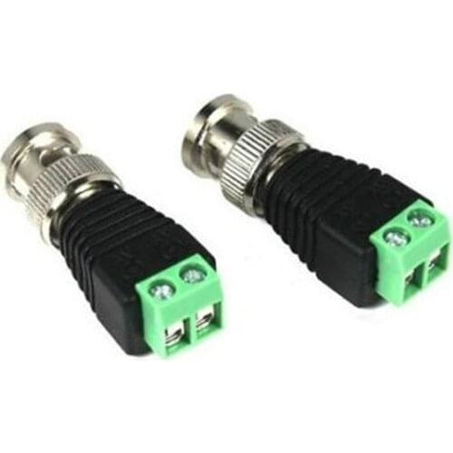 2pcs/lot Coax CAT5 To CCTV Coaxial Camera BNC Male Video Balun Connector Transceiver for CCTV Camera Surveillance Accessories