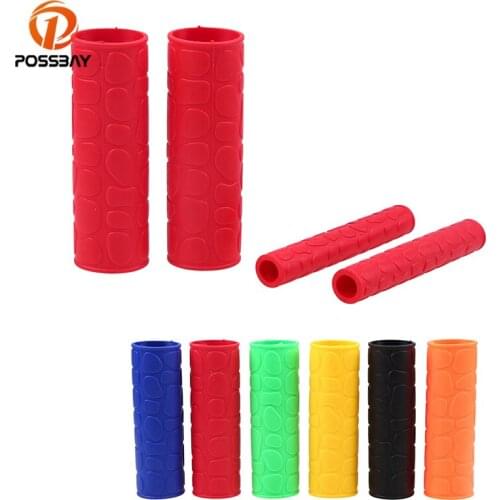 POSSBAY 4 Pcs Anti-slip Motorcycle Bicycle Universal Handlebar Grip Cover Motorbike Brake Clutch Lever Rubber Cover