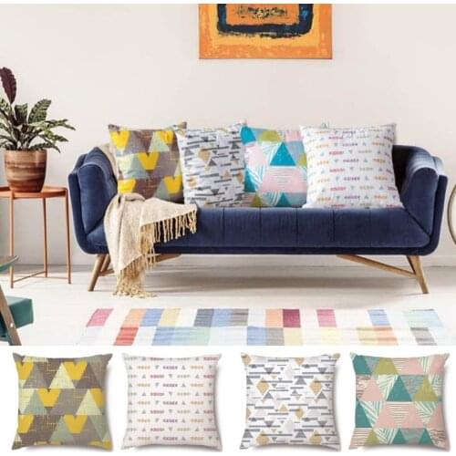 4pcs Modern Home decorative cushion covers for sofa living room Abstract cojines pillowcases velvet Throw Pillow Case Striped