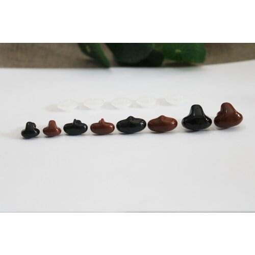 40pcs/lot 12x10mm/16x10mm/20x11mm/20x17mm new arrvial plush toy animal safety nose + washer--size & color option