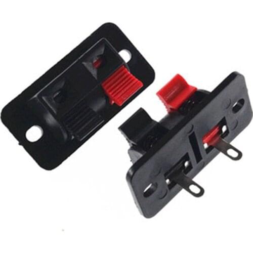 5pcs 2 Positions Connector Terminal Push in Jack Spring Load Audio Speaker Terminals