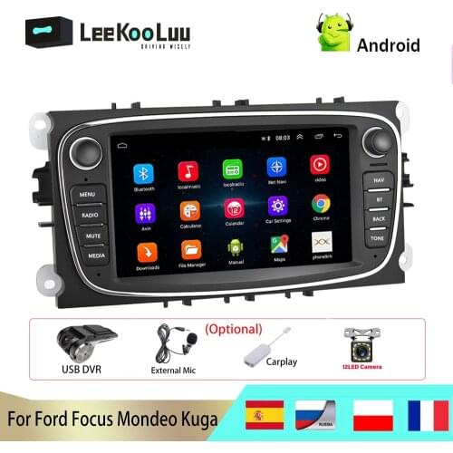 LeeKooLuu Car Radio 2 Din Android 8.1 Multimedia Player GPS Navigation WIFI Mirrorlink For Ford Focus S-Max Mondeo Galaxy C-Max