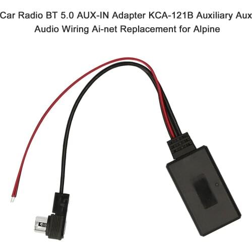 Car Radio BT 5.0 AUX-IN Adapter KCA-121B Auxiliary Aux Audio Wiring Ai-net Replacement for Alpine
