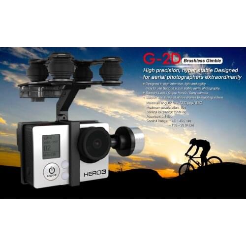Free shipping by airmail Walkera G-2D Aluminium 2 Axis Brushless Camera Gimbal Complete Set