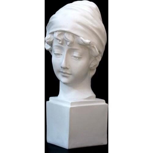 Figure Statuette Swathed In Headscarf Girls Living Room Study Bakery Wearing Hats Beautiful Handicrafts Character Sketch Prop