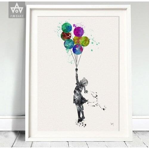 Balloon Girl Art Ink Banksys Oil Painting on Canvas Graffiti Cuadros Posters and Prints Smoking Wall Art Picture for Living Room