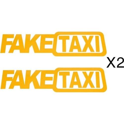 KKMOON 1 Set (2 Pcs/Set) FAKE TAXI Reflective Car Sticker Decal Emblem Self Adhesive Vinyl Stickers for Car Styling