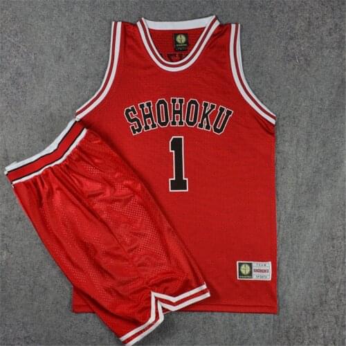 Anime Slam Dunk Shohoku Basketball Team Jersey Cosplay Costumes Sakuragi Hanamichi Rukawa Jersey Sports Wear School Uniform Sets