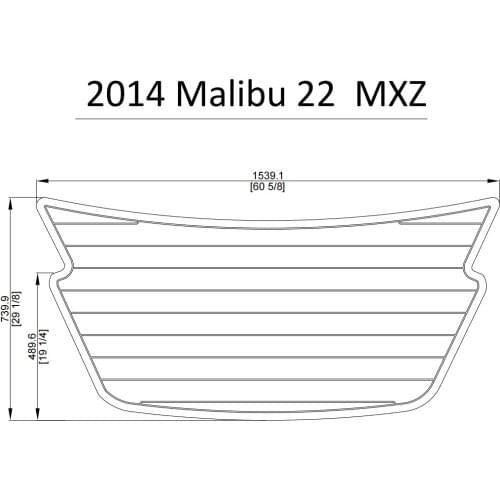 2014 Malibu 22 MXZ Swim Platform Pad Boat EVA Teak Decking 1/4" 6mm