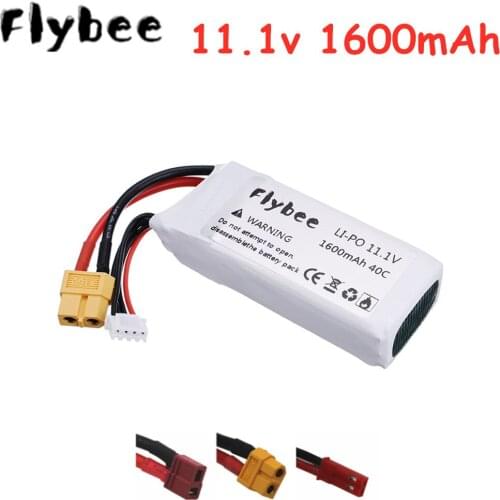 3S 11.1V 1600mAh 40C Lipo Battery For Remote Control Model Aircraft Spare Parts Lithium Polymer 3S Li-po Battery 1pcs