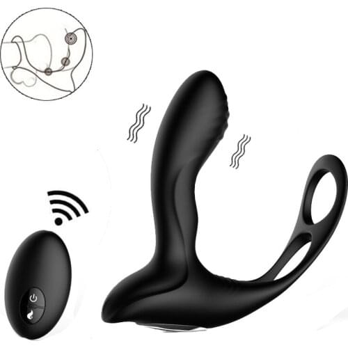 Male Anal Plug Vibrator With Remote Control Cock Scrotum Ring Anal Prostate Stimulator Masturbator for Men Butt Plug Sex Toys