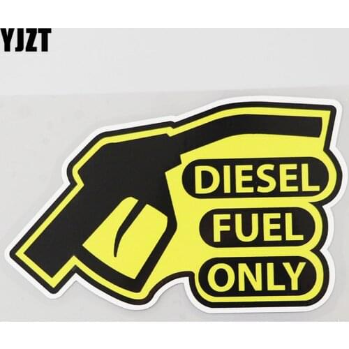 YJZT 12.2CM×7.4CM Diesel Fuel Reminder Gas Cap Cover Marker Decal PVC Car Sticker 12C-0202