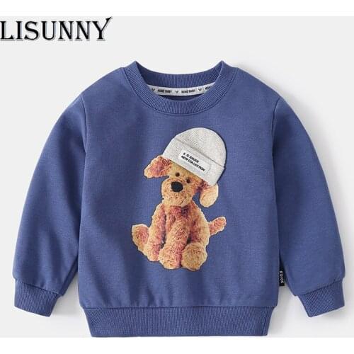 2021 New Autumn Boys Hoodies Children Sweatshirts Baby Pullover Cotton Cartoon Tops Clothing Kids Long Sleve T Shirt 1-7y Fall