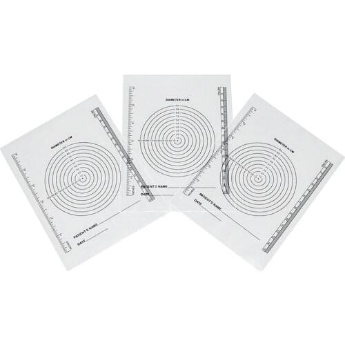 250pcs pack Disposable transparent plastic waterproof medical wound measuring ruler