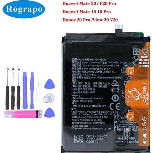 Original 4000mAh HB436486ECW Cell Mobile Phone Battery For Huawei Mate 10 10Pro / P20 Pro ALP-L09 CLT BLA L29 /Honor View 20 V20