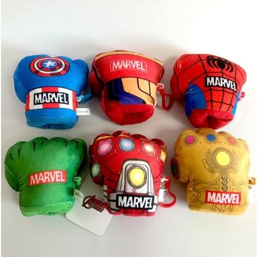 Disney marvel gloves Small pendant spiderman Hulk capitan america Thanos infinite gloves avengers keychain Toys Gifts