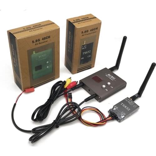 5.8G 48CH TS832 AV Transmitter & RC832 Receiver Wireless Audio/Video Image Transmission Receiver System for FPV Drone Quapcopter