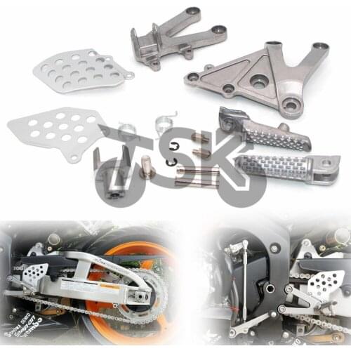 Front Rider Foot Pegs Footrest Brackets For Honda CBR 600 RR CBR600RR 2003 2004 2005 2006