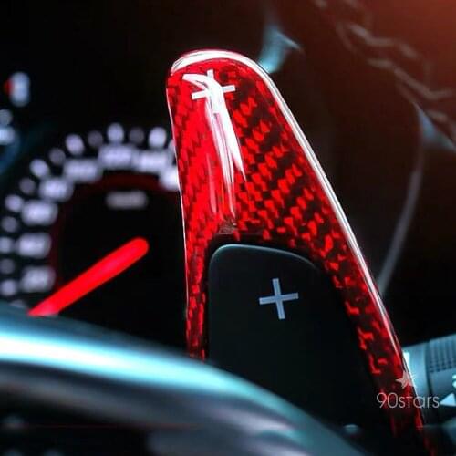 Carbon Fiber Steering Wheel Shifter Paddles Shift For Chevrolet Camaro Corvette C7 2016-2019 Steering Wheels&hubs Extension