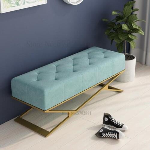 Custom Shoe Changing Stool Home Entrance Door Dressing Room Stool Nordic Light Luxury Shoe Store Cloakroom Fitting Room Wear Sho