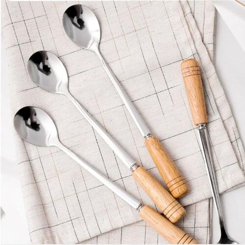 Creative stainless steel fruit fork coffee spoon color fruit pattern stainless steel fork simple stainless steel mixing spoon