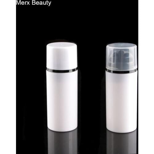 15 Pcs White Airless Vacuum Pump Bottle Container Dispenser for Cream/Serum/Lotion/Gel/Cosmetics (1oz 30/50/80/100/120/150ml)