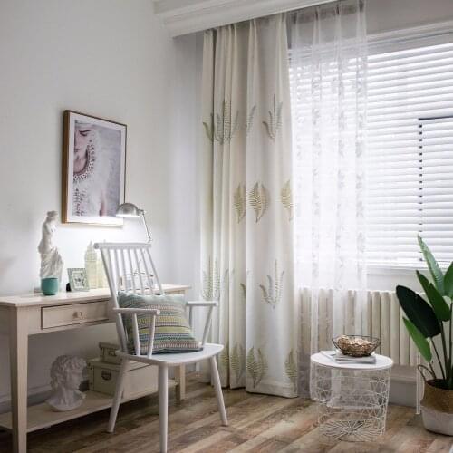 Slow Soul Curtain Pastoral European Embroidered Curtains For Living Room Kitchen Tulle Ready Made Bedroom Modern Sheer Short
