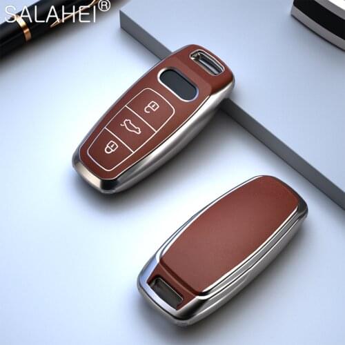 TPU Protection Car Key Case Cover Shell For Audi A3 A4 B9 A6 C8 A7 S7 4K A8 D5 S8 Q7 Q8 SQ8 E-tron 2018 2019 2020 2021 Interior