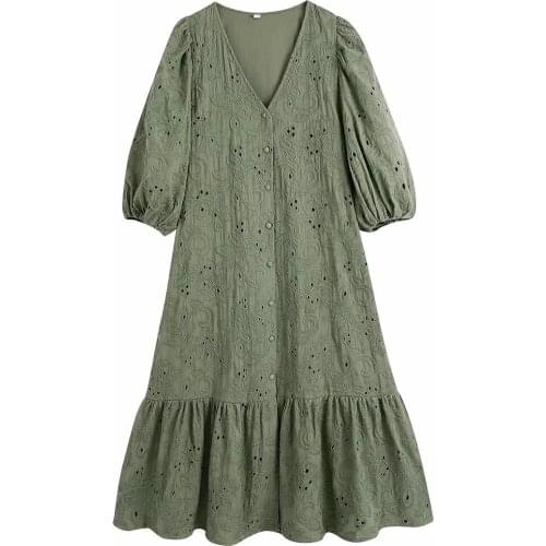 Zisanium Summer Dresses With Buttons