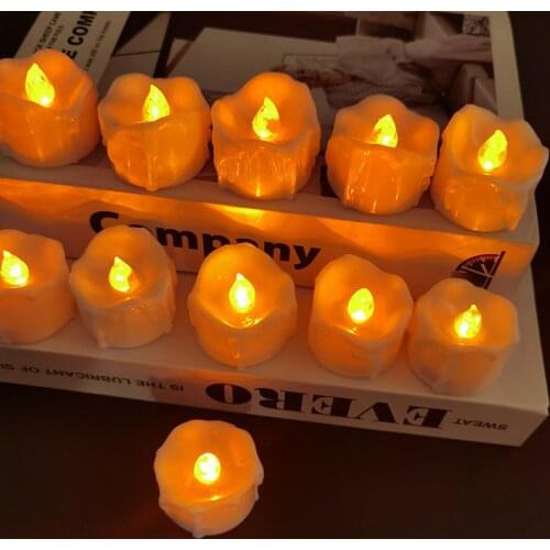 3Pcs Flameless LED Candle Lights Flashing Battery Operated Tea Lights For Halloween Christmas Party Home Decor Night Lamp Gifts