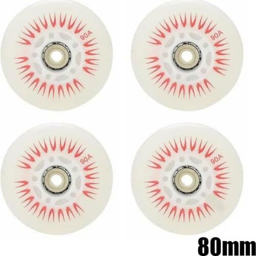 4PCS Flash Inline Skate Wheels 90A LED Lighting Skating Wheels 80 76 72 68 NIN668