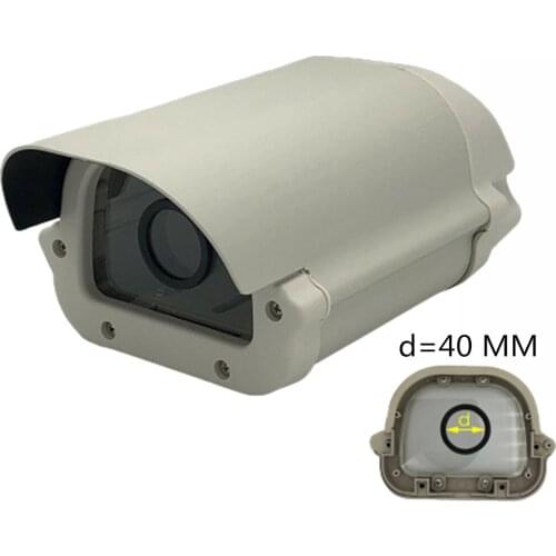6 Inch CCTV Camera Housing Aluminum Alloy Outdoor Enclosure Casing with 40mm Glass Lens Ring for Box Zoom Bullet Security Camera