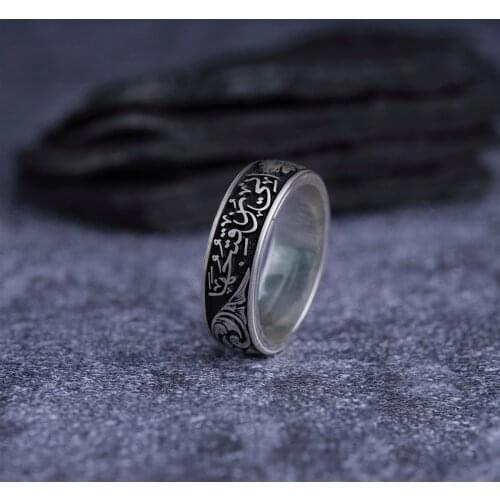 925 Sterling Silver Traditional Handmade Special Craftmanship Engrave Turkish Signet Ring Jewelry Gift From Turkey for Women Men