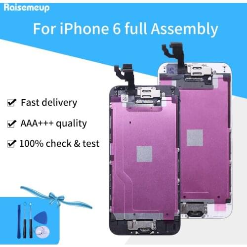 AAA+++ Quality Display Full Set 4.7" LCD For iPhone 6 Complete LCD Screen Full Assembly Replacement Home Button+Camera Free Ship