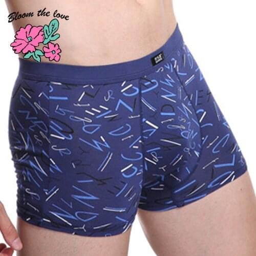 [Bloom the love] New Mens Underwear Modal Print Boxer Men Panties Cuecas Masculina Man Boxers Underpant Boxershorts L-3XL 0227