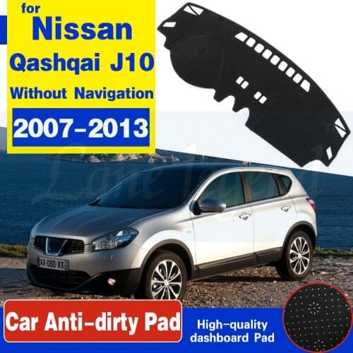 Anti-Slip Mat Dashboard Cover Pad Sunshade Dashmat Carpet Accessories for Nissan Qashqai J10 2007-2013 Without Navigation