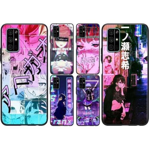 Silicone Soft Cover Sad Anime Aesthetic Senpai For Honor V30 View 20 V20 30i 30S 30 20S 20E 20i 20 Lite Pro Plus Phone Case