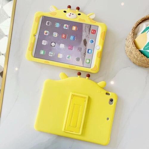 Case for iPad 2 3 4 9.7 inch Non-toxic Silicone stand cover Shock Proof full body Kids Silicon Tablet Protective shell coque+pen