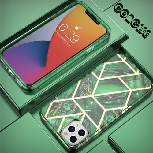 Marble Pattern Phone Case for iPhone 11 12 Pro Max X Xr Xs Max 8 7 Plus SE Case 360 Degree Full Body with 2 Pcs Tempered Glass