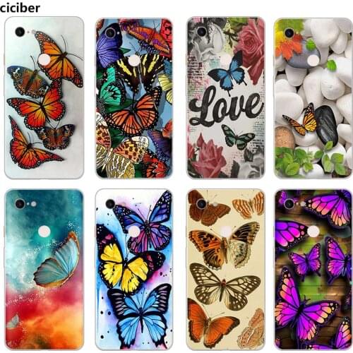Color Butterfly Phone Case For Google Pixel 5 4a 4 3a 3 2 XL Soft Silicone TPU for Pixel 5XL 4XL 3XL 2XL Fashion Protect Fundas