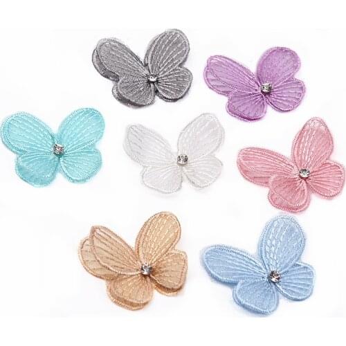 Double-Layer Stereo Belt With Diamond Lace Embroidery Butterfly Children Headband Hair Accessories DIY Handmade Materials