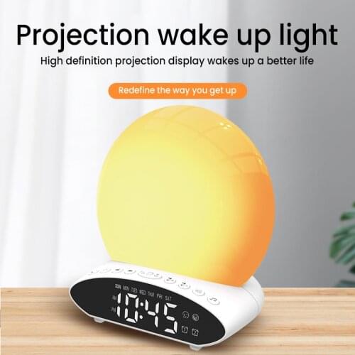 Natural Wake Up Led Light Digital Alarm Clock Smart Life Sunrise Sunset Snooze Fm Radio Led Lamp Electronic Desk Clocks Gift