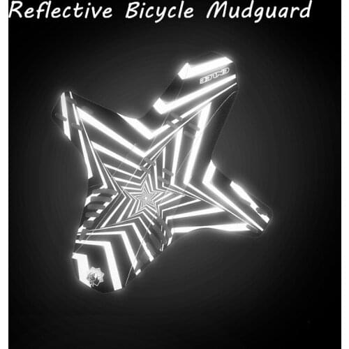 ENLEE 2pcs Reflective Mudguard MTB Bicycle Front Rear Mudguard AM Enduro DH Cycling 26 27.5 29 Bike Fenders Bicycle Accessories