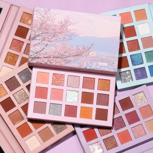 FOCALLURE 16Colors Matte Earth-Color Eyeshadow Palette Long Lasting Comestic Shimmer Glitter Eye Shadow Shiny Eye Makeup TSLM2