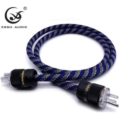 Hi-End 400 signature version hifi audio US IEC AC pure copper power cable cord with ACROLINK FP-12 FC-12 power plug connector