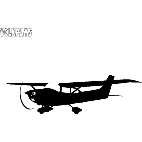 Volkrays Interesting Car Sticker Open-air Childrens Small Aircraft Durable Accessories Reflective Waterproof PVC Decal,4cm*17cm