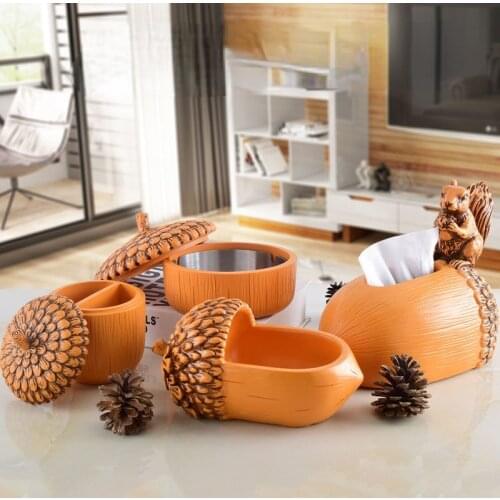 Carton drawing household living room coffee table creative Keai multifunctional remote control to store tissue box