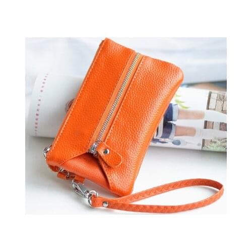 Genuing leather key holder wallet cow leather cards holder and coin holder bags woman and man key bags